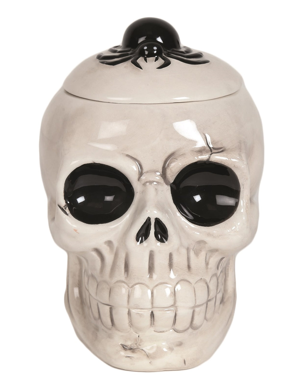 Halloween Totenschädel mit Spinne Teelicht Duftlampe 14cm