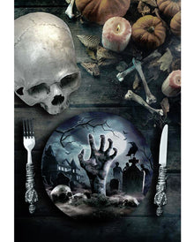 Halloween Pappteller Zombie Friedhof 6 St.
