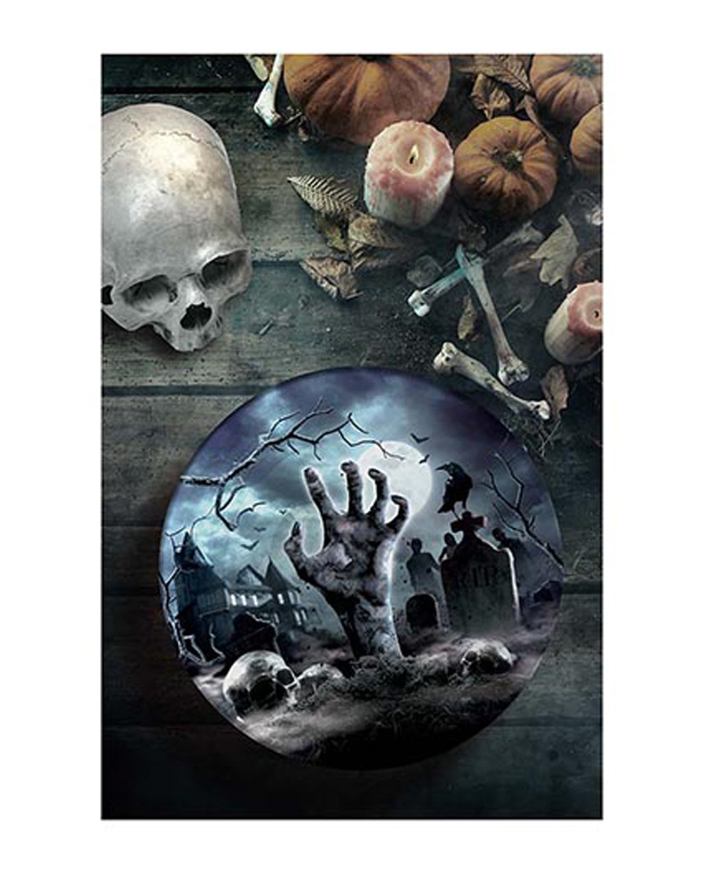 Zombie Friedhof Halloween Schale
