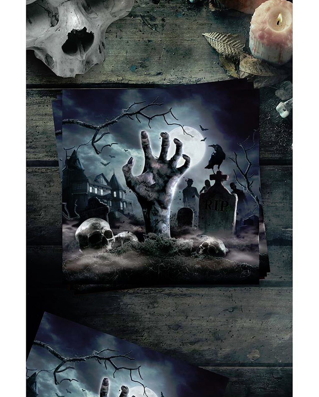 Zombie Friedhof Halloween Servietten 12 St.