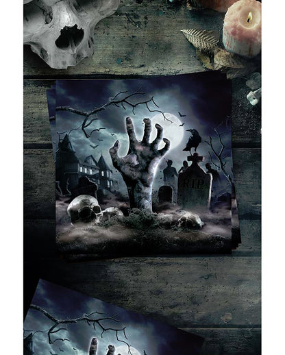 Zombie Friedhof Halloween Servietten 12 St.