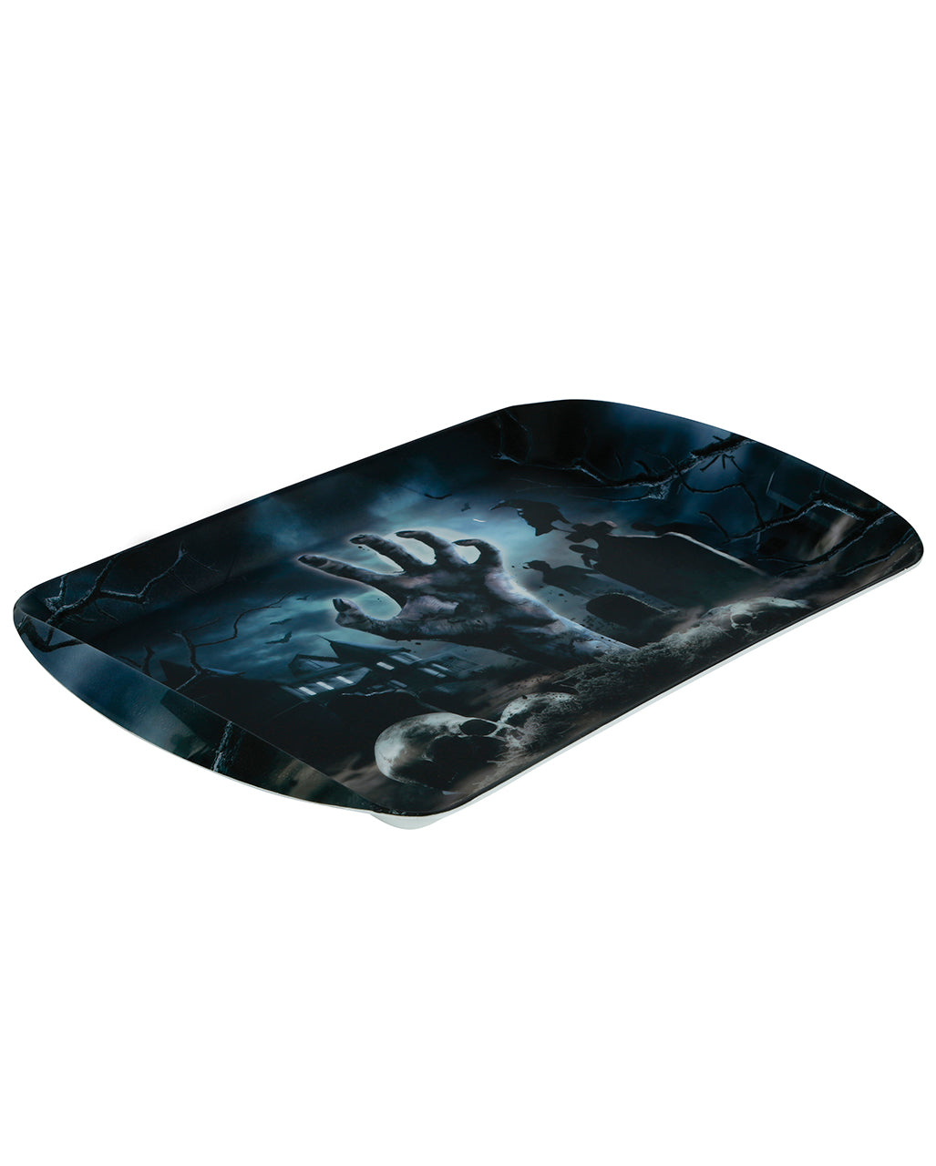 Zombie Friedhof Halloween Tablett