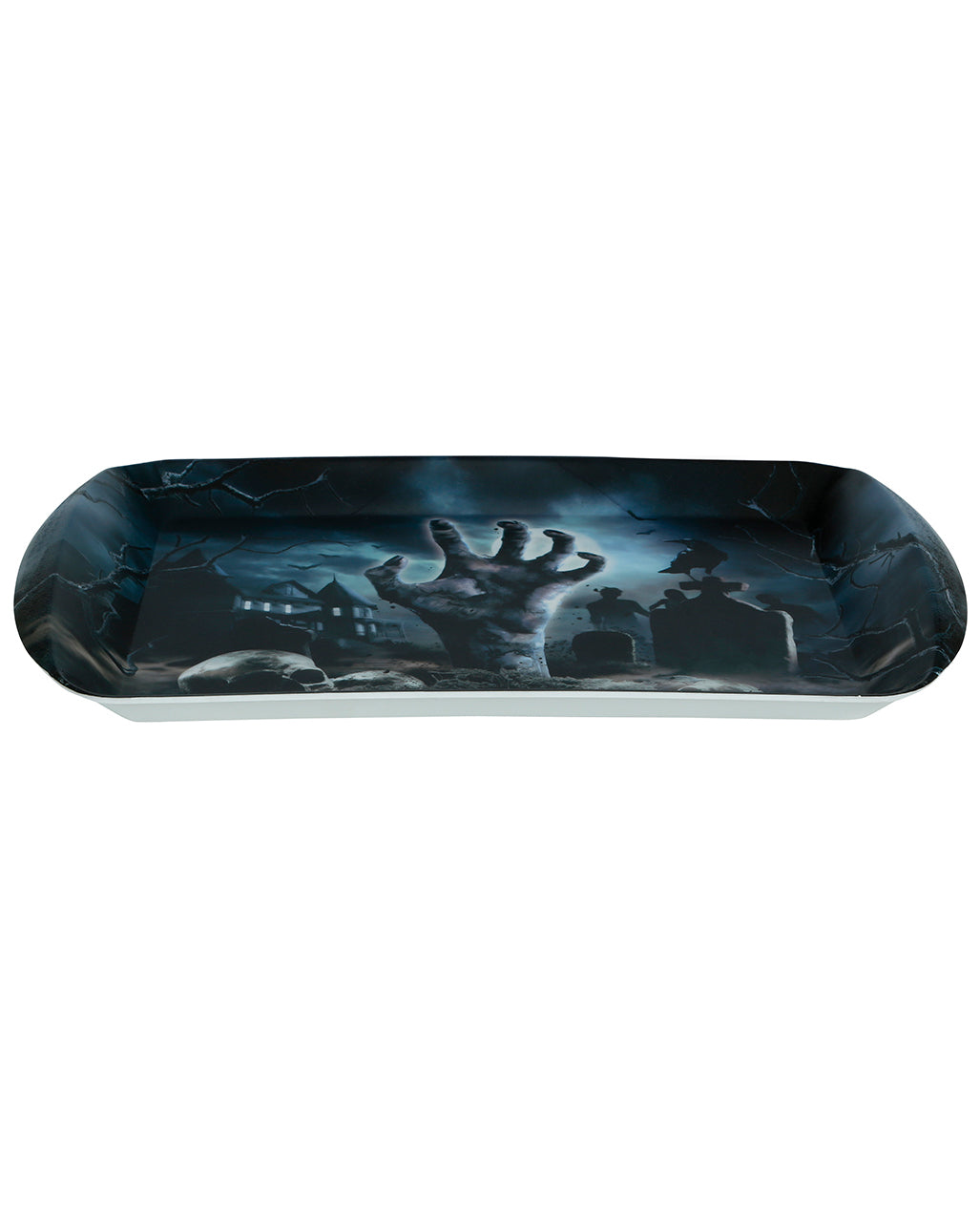 Zombie Friedhof Halloween Tablett