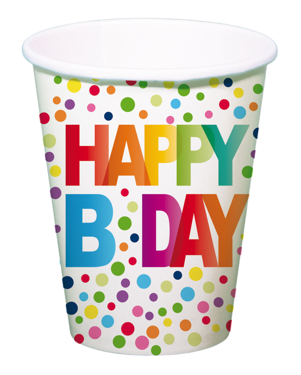 8 Happy B-Day Party-Becher