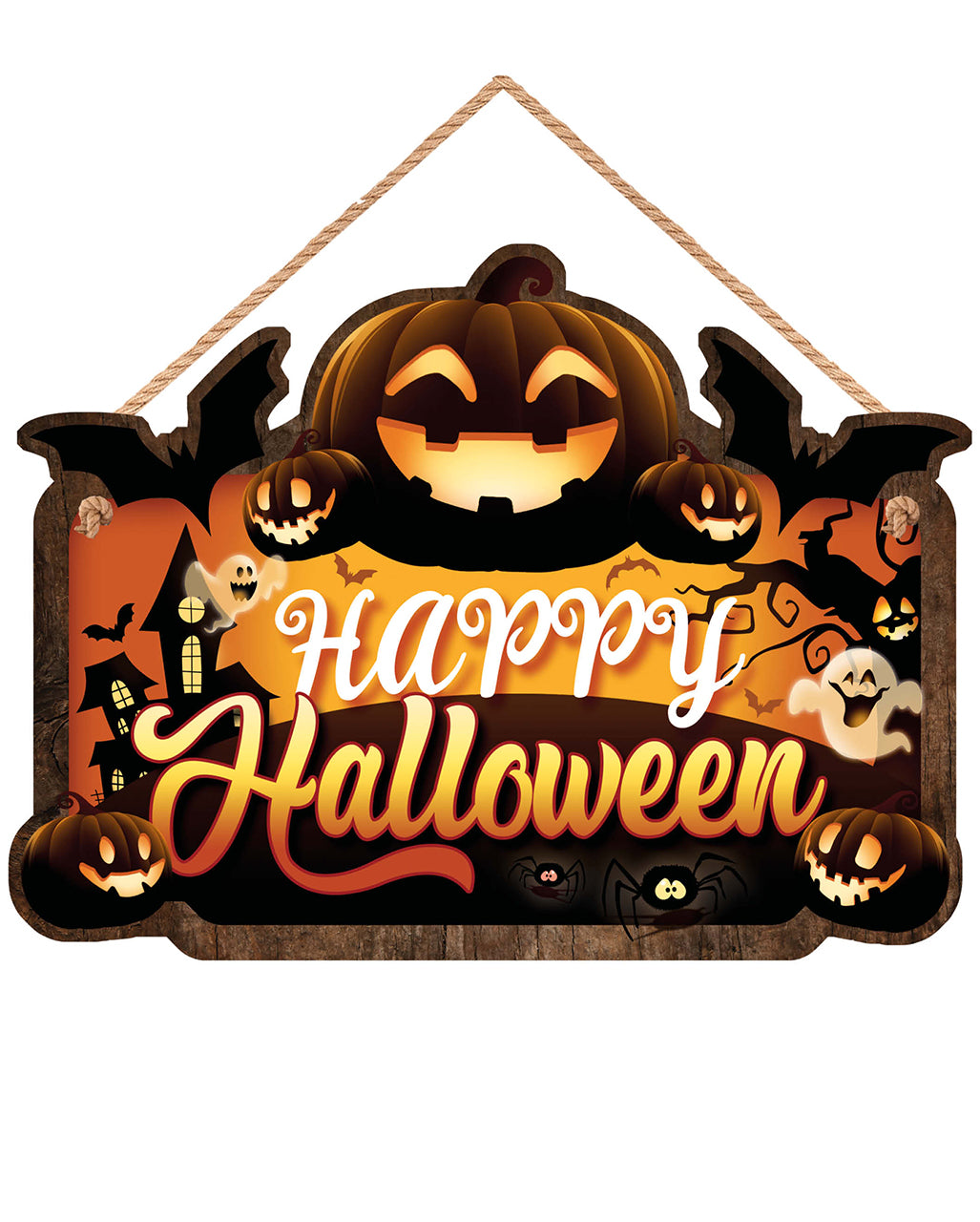 Happy Halloween Wooden Sign 35x20cm