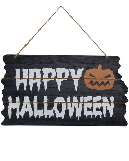 Happy Halloween Wooden Sign 19x34cm