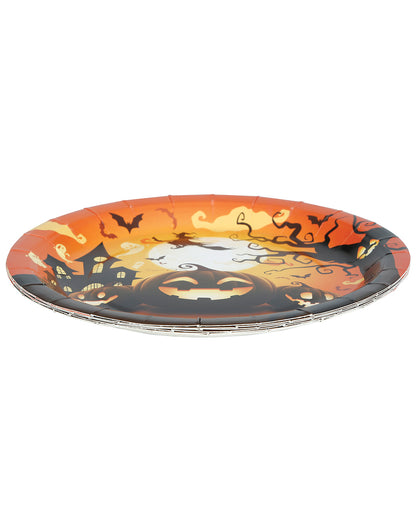 Happy Halloween Pumpkin Paper Plates 6 Pcs.