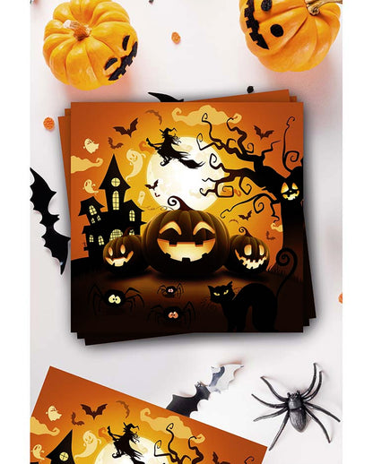 Servietten Happy Halloween Kürbis 12 St.