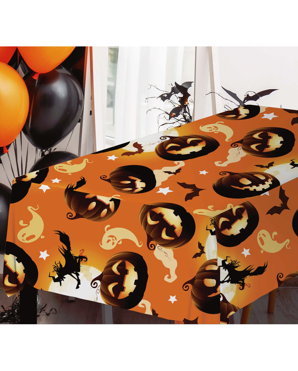 Tischdecke Happy Halloween Kürbis