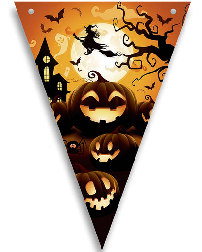 Happy Halloween Kürbis Wimpel Girlande 3m