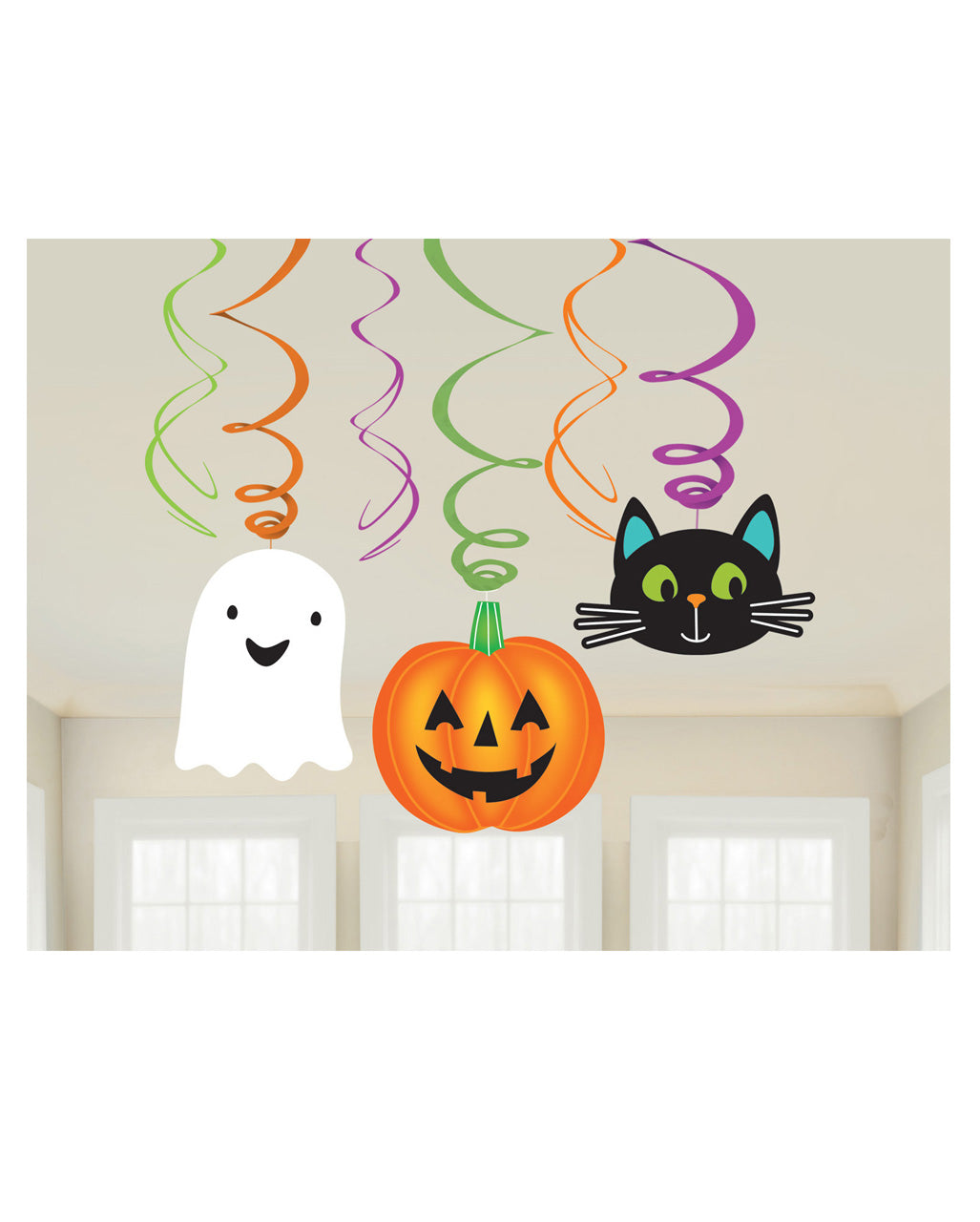 Fröhliche Halloween Spiralen Deko