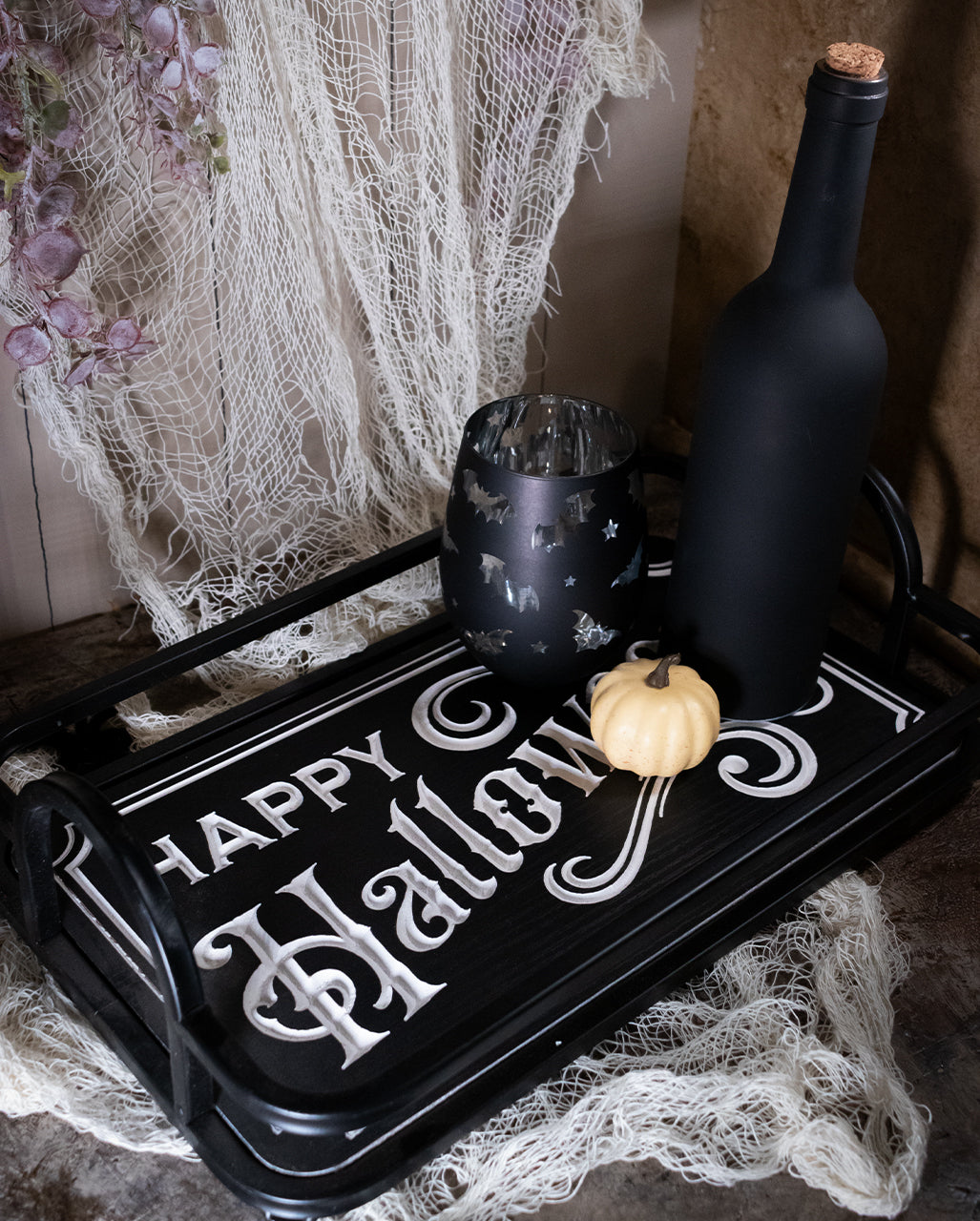 Happy Halloween Wooden Tray
