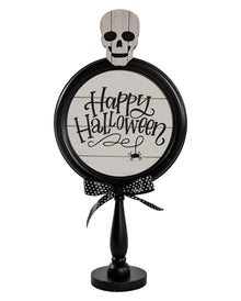 Happy Halloween Tischaufsteller mit Totenschädel 36cm