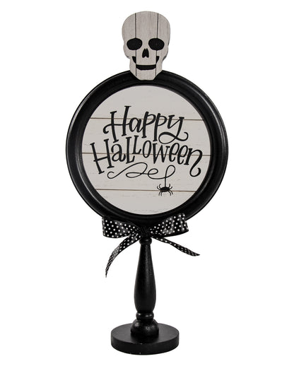 Happy Halloween Tischaufsteller mit Totenschädel 36cm