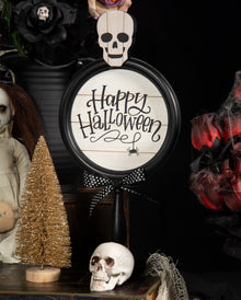Happy Halloween Tischaufsteller mit Totenschädel 36cm