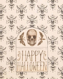 Vintage Skull & Happy Halloween Geschirrtuch