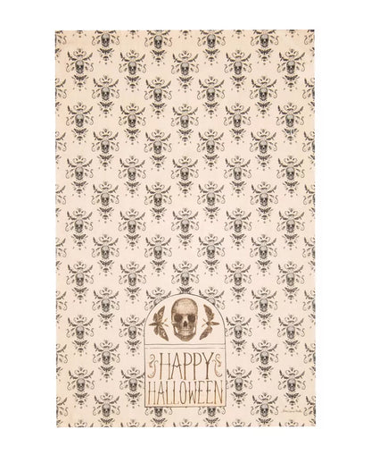 Vintage Skull & Happy Halloween Geschirrtuch