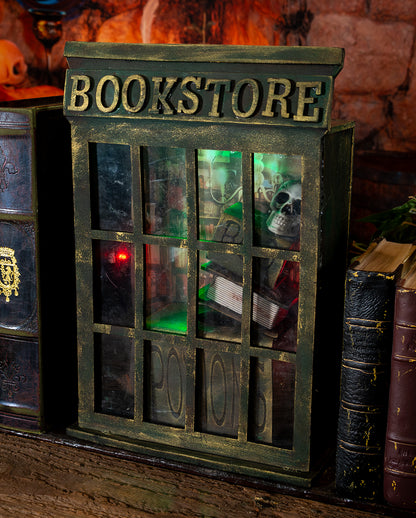 Haunted Bookstore Halloween Animatronic mit Licht & Sound 35cm