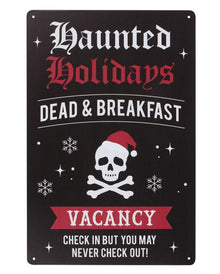Gespenstische Weihnachten Metall Schild