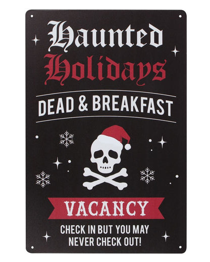 Gespenstische Weihnachten Metall Schild