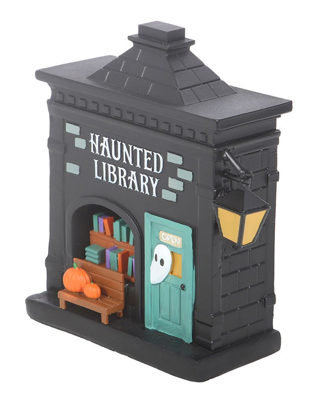 „Spukbibliothek“ LED Leuchtdekoration 13cm