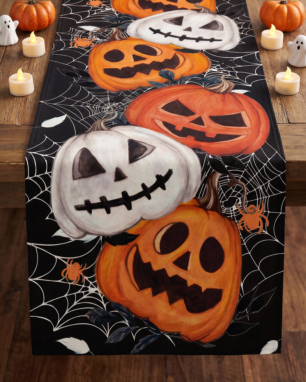 Haunted Pumpkin Night Table Runner 183cm