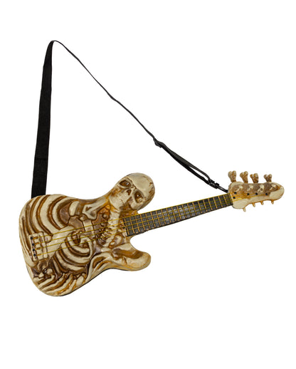 Haunted Skelett Gitarre mit Licht & Sound 58cm
