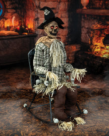Haunted Vogelscheuche auf Schaukelstuhl Animatronic 120cm