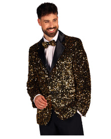Goldglitzernde Showstar Paillettenjacke DLX