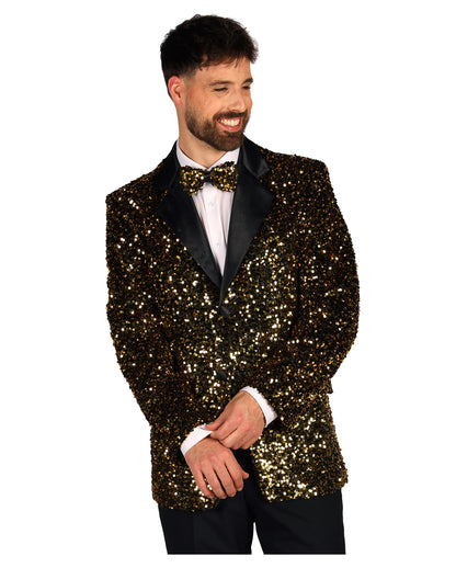 Goldglitzernde Showstar Paillettenjacke DLX