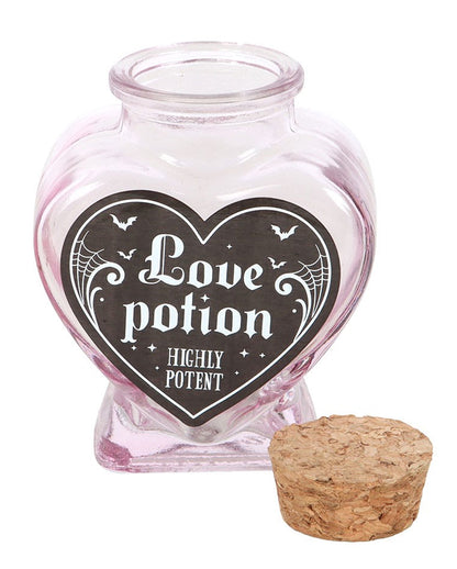 Herzförmige "Love Potion" Giftflasche 8cm