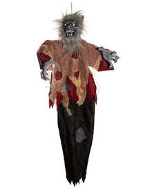 Heulender Werwolf mit Bewegung & Licht Hängedeko 120cm