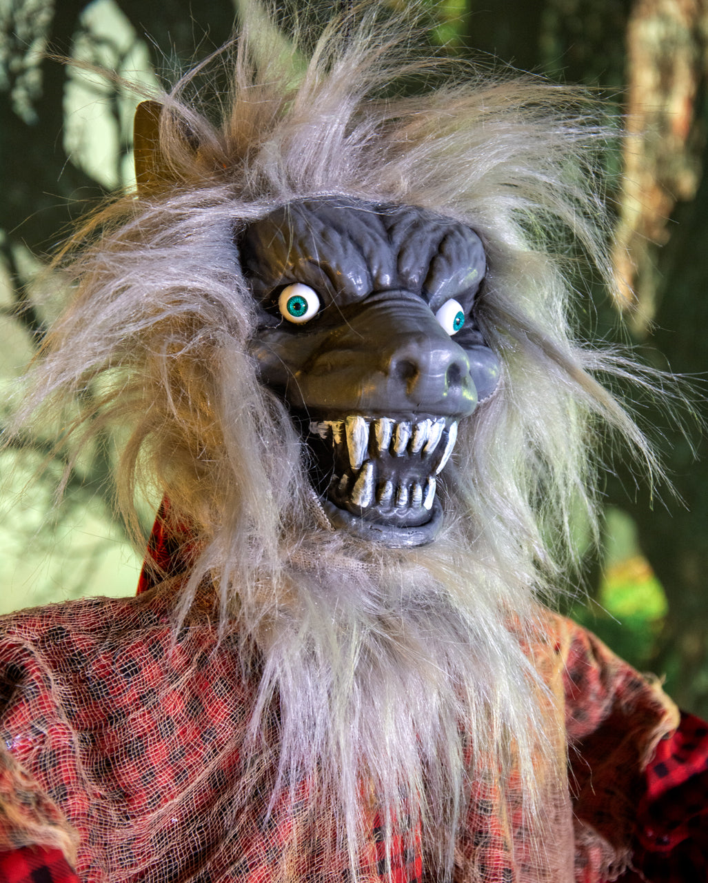 Heulender Werwolf mit Bewegung & Licht Hängedeko 120cm