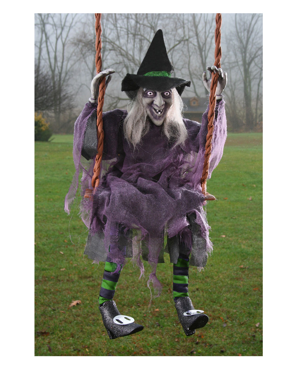 Schaukelnde Halloween Hexe 92cm