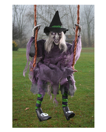 Schaukelnde Halloween Hexe 92cm
