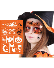 Schablone für Hexen Make-Up Kinderschminken