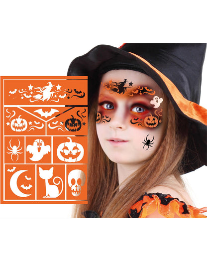 Schablone für Hexen Make-Up Kinderschminken
