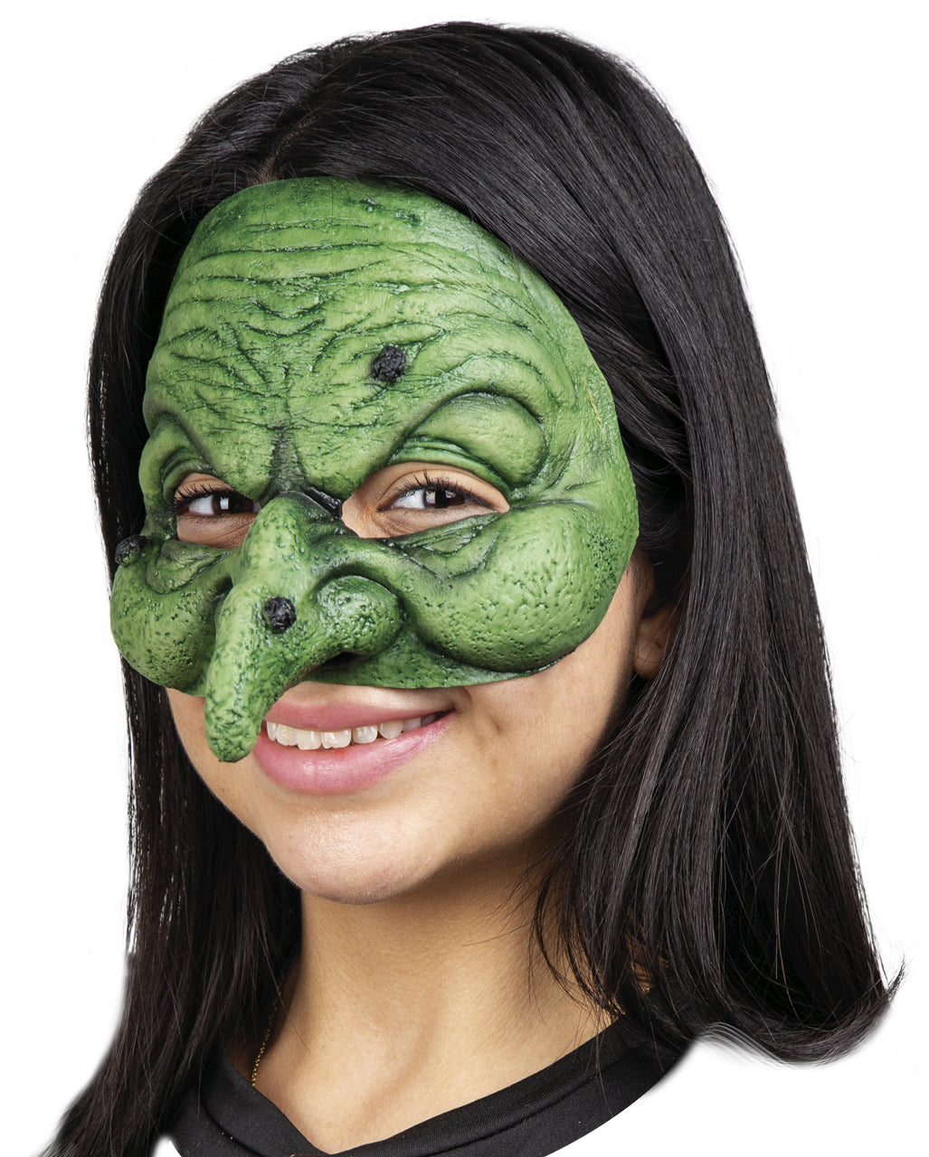 Grüne Hexen Halbmaske