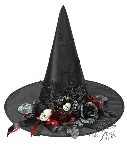 Hexenhut mit Rosen & Puppenköpfen