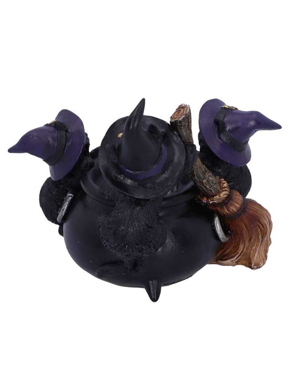 Witch Cats With Witch Cauldron Tea Light Holder 12,5cm