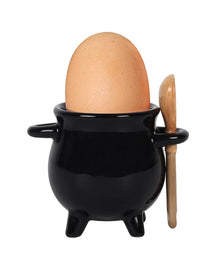 Hexenkessel als Eierbecher mit Löffel