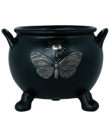 Witches' Cauldron With Moth As Decoration 22x17cm