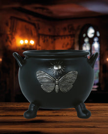 Witches' Cauldron With Moth As Decoration 22x17cm