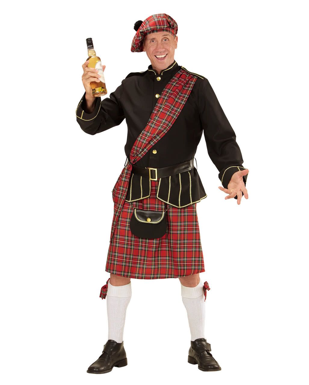 Schotten Highlanderkostüm mit Tasche