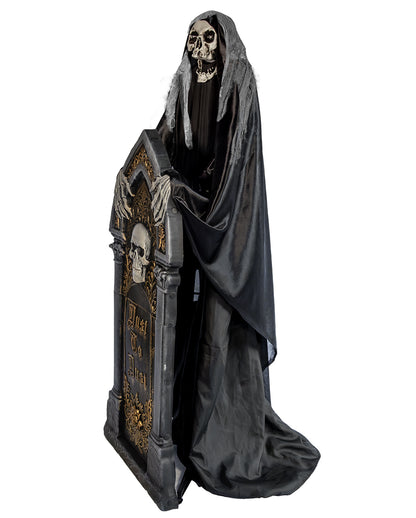 Hinter dem Grabstein Hervorhebender Fetzenreaper Animatronic 140cm