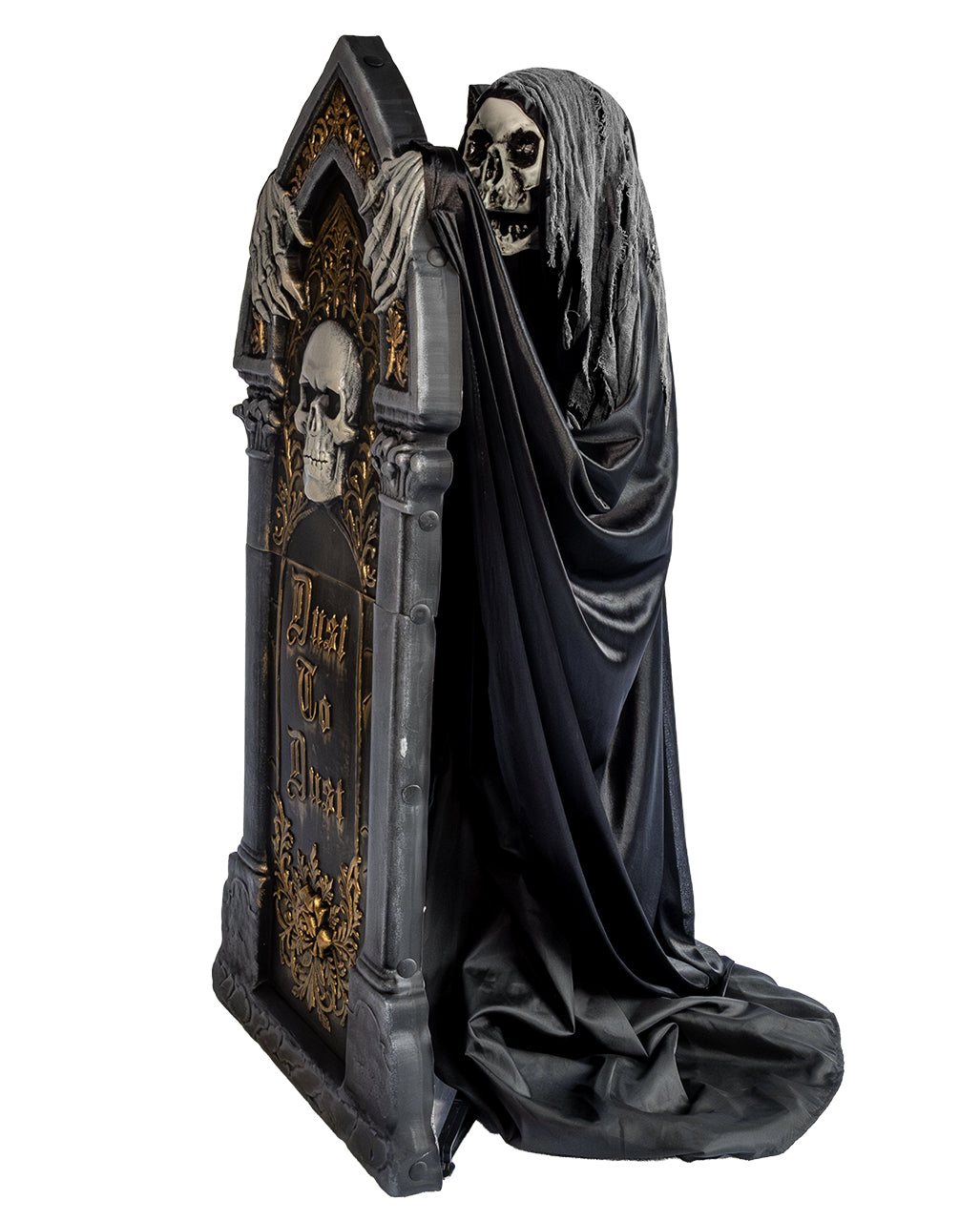 Hinter dem Grabstein Hervorhebender Fetzenreaper Animatronic 140cm