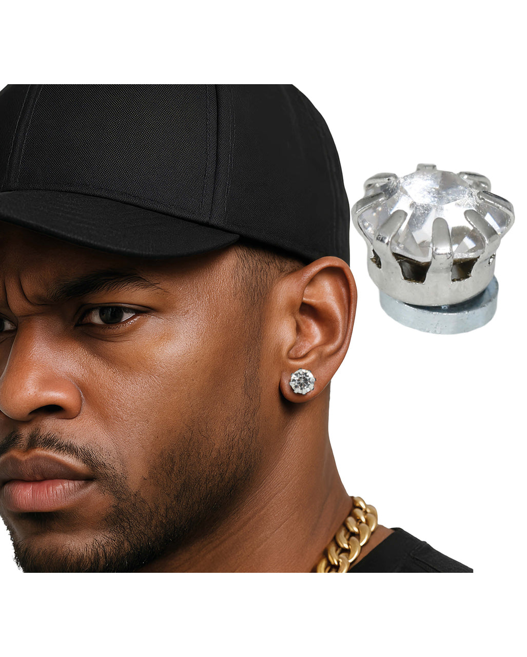 Rapper Magnet Ohrstecker 2 St.