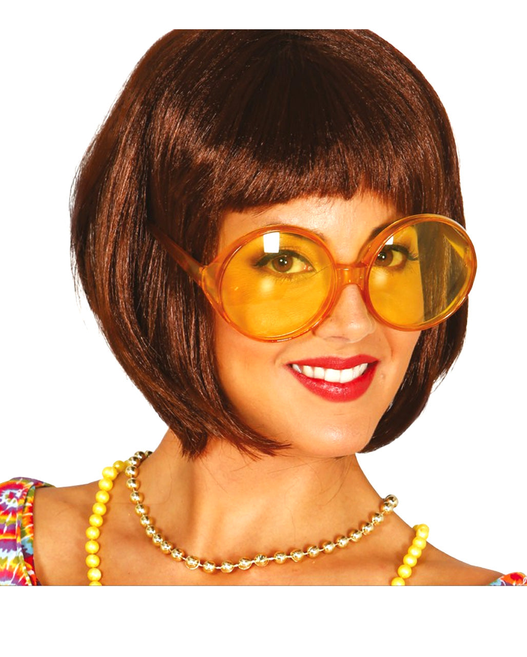 Gelbe Hippie Brille