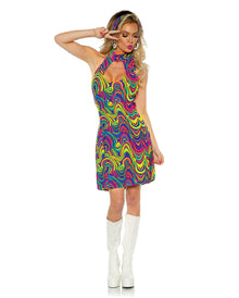 60er Jahre Neckholder Kostümkleid Glow