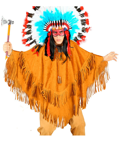 Hippie Poncho Wildleder Look